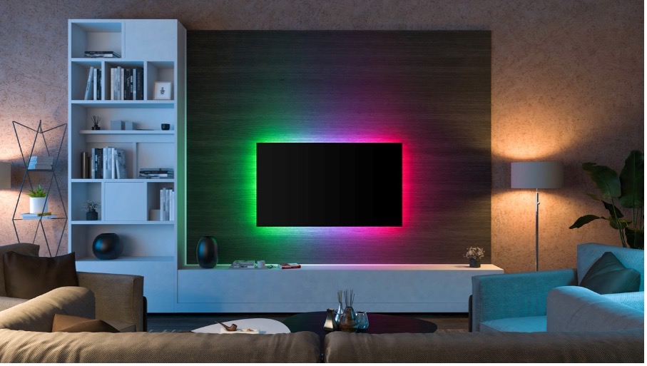 A TV on the wall